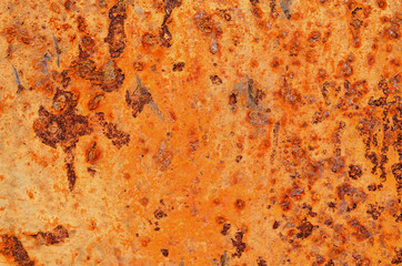 Rust spots on a steel plate.