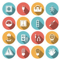 Fototapeta premium Electricity icon flat