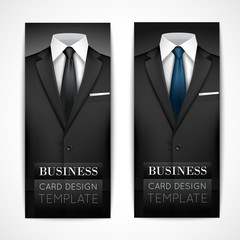 Businessman suit invitation collection