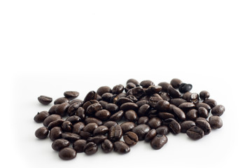 Coffee bean on white background