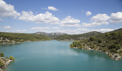 lake near sainte victoire in provence