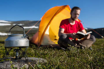 camping stove and camper