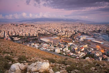 Poster View of Athens from the foothills of Aegaleo mountain. © milangonda