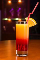 Exotic cocktail in bar