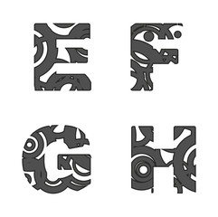 abstract alphabet letters