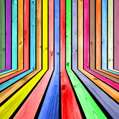 Bunte Holz Wand