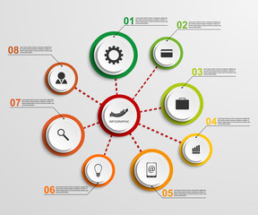 Abstract infographic design template.
