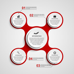 Abstract circle infographic in the form of metabolic.