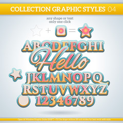 Hello Graphic Styles for Design. use for decor, text, title