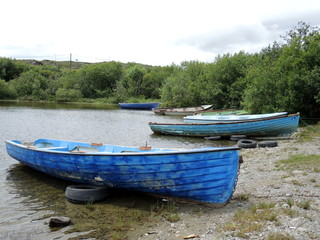 Obraz premium Barques bleues