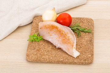 Raw chicken breast