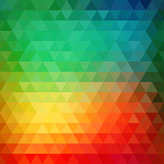 Obraz premium Retro mosaic pattern of geometric triangle shapes
