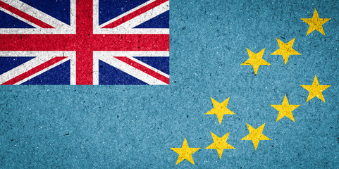 Tuvalu flag on paper background