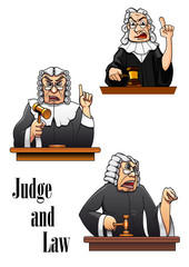 Cartoon judge characters