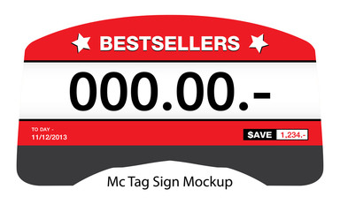 Mc Tag Sign Mockup