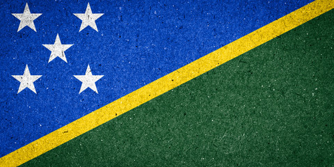 Solomon Islands flag on paper background