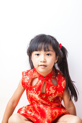 Happy chinese little girl new year