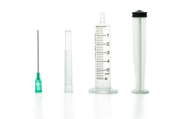 Medical Syringe isolate on white background