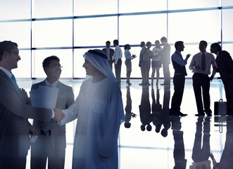 Fototapeta premium Business People Working in a Board Room