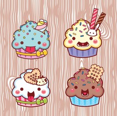 cartoon cupcake 25