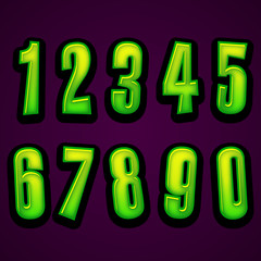 Halloween modern font 0-9