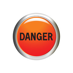 Danger icon. Internet button. vector illustration