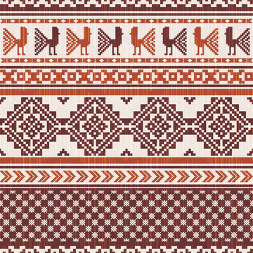 South american fabric ornamental pattern