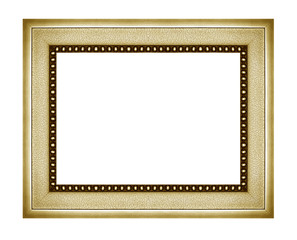 picture frame ancient vintage isolated on white background.