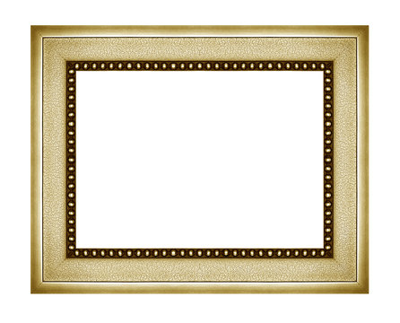 picture frame ancient vintage isolated on white background.