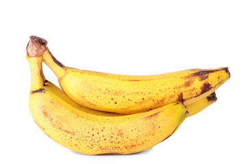 Over ripe banana isolated on white