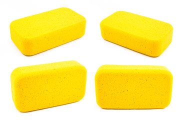 Yellow sponge isolated