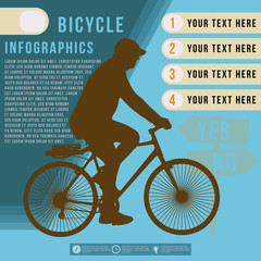 Bicycle infographics, vector format