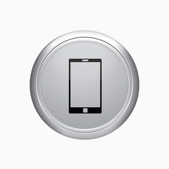 Internet button. smart phone icon. vector illustration