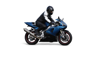 Obraz na płótnie Canvas Person riding on motorbike