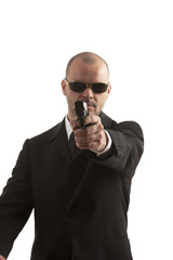 Obraz premium Man holding gun