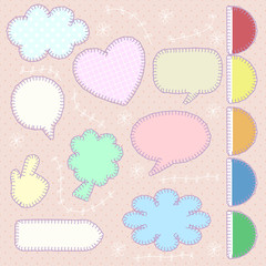 付箋　シール　かわいい　ステッチ