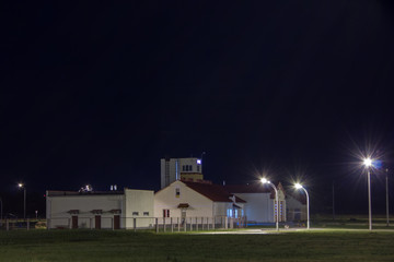 Night Shot  the building of firehouse.