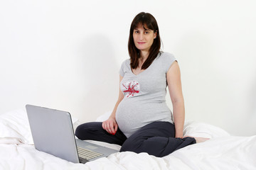 Pregnant Women and computer