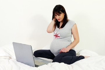 Pregnant Women and computer