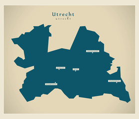 Moderne Landkarte - Utrecht NL