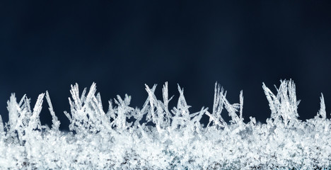 Micro of hoar crystals