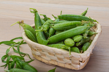 Green fresh peas