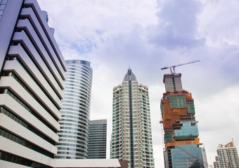 Fototapeta na wymiar The building blocks in Bangkok