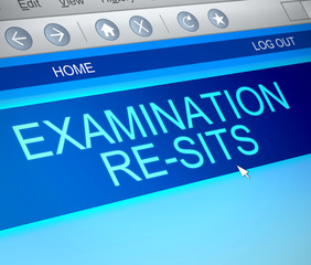 Exam re-sit concept.