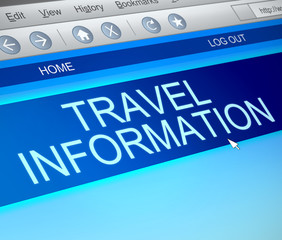 Travel information concept.
