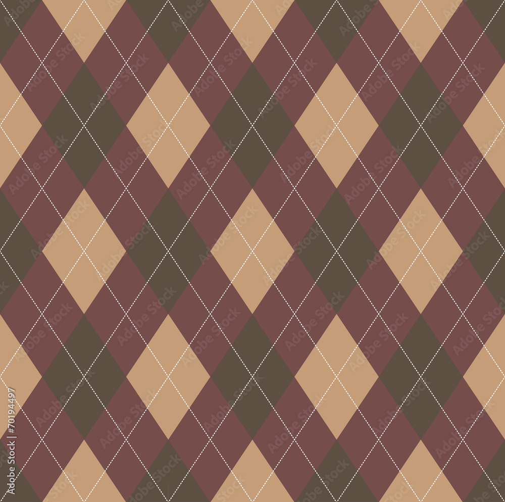 Poster seamless argyle pattern. diamond shapes background.