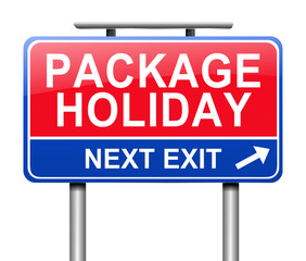 Package holiday concept.