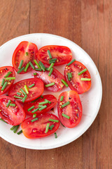 tomato in plate