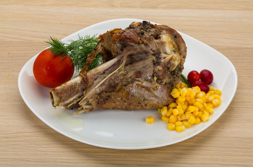 Roasted turkey leg