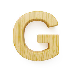 Wooden alphabet letter symbol - G